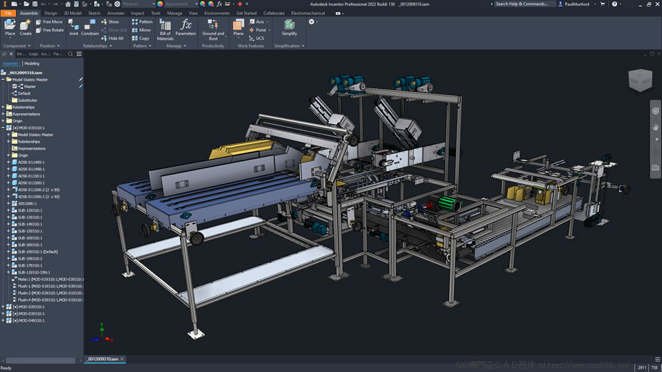 Autodesk Inventor Proの操作画面