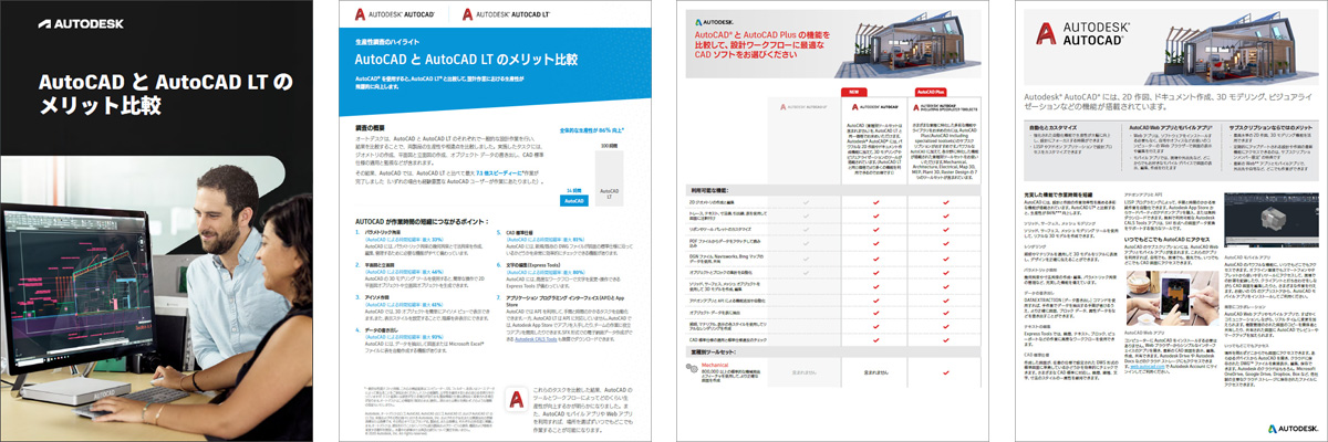 搭載機能や生産性などを比較した資料