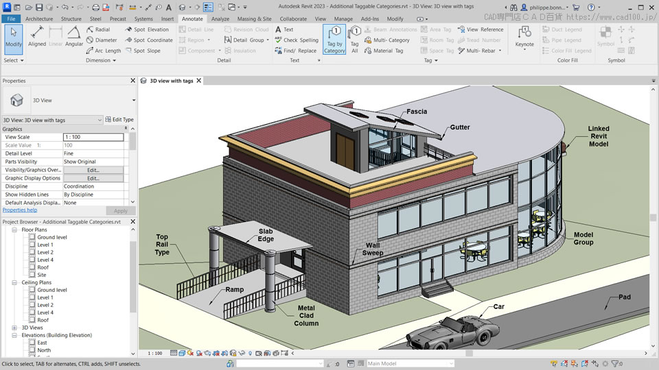 Revit LT 3Dモデル画面