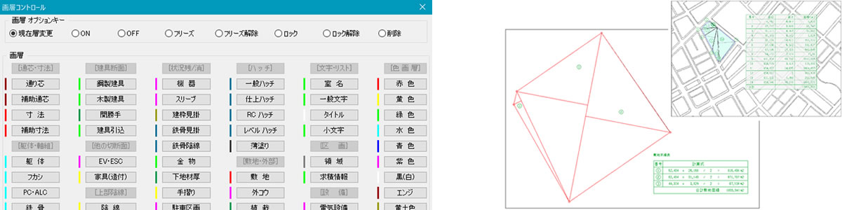 画層と図面