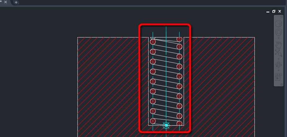 作図されたばね