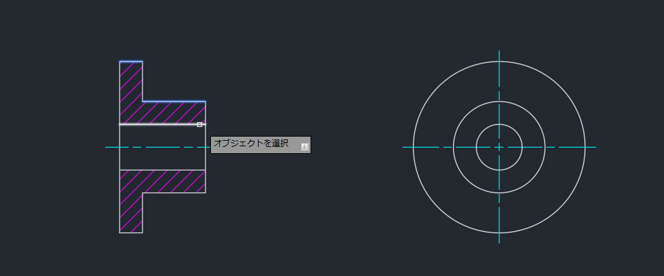 直径寸法の要素