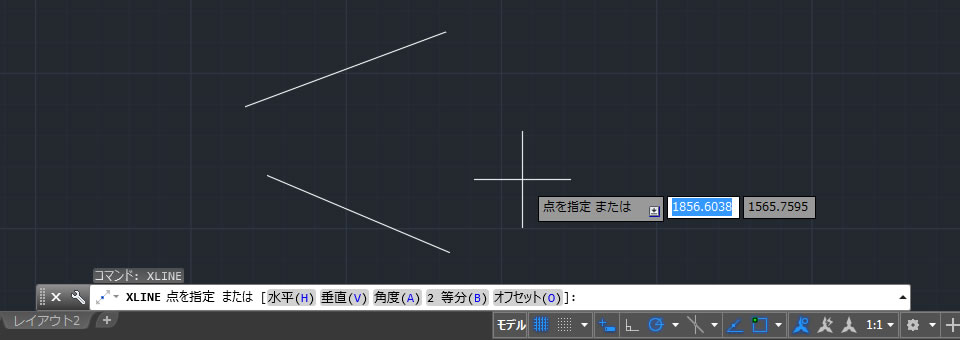 構築線コマンドのオプション