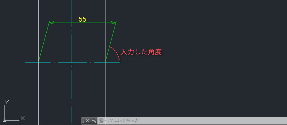 正しく傾いた場合