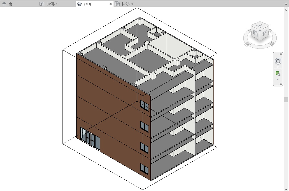 3Dビューと断面表示