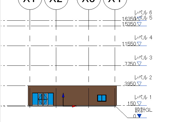 Revitのレベル変更と追加